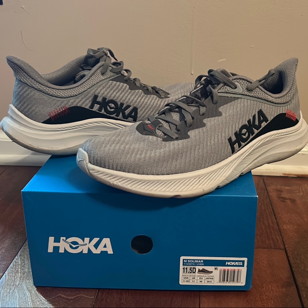 Hoka Men's Gray Running Shoes - Size 11.5